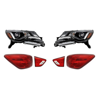 Replacement - 6-Piece Kit (Driver and Passenger Side Headlights, Driver and Passenger Side Tail Lights)