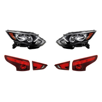 Replacement - 6-Piece Kit (Driver and Passenger Side Headlights, Driver and Passenger Side Tail Lights)