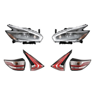 Replacement - 6-Piece Kit (Driver and Passenger Side Headlights, Driver and Passenger Side Tail Lights)