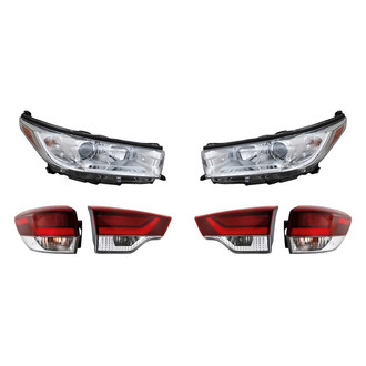 Replacement - 6-Piece Kit (Driver and Passenger Side Headlights, Driver and Passenger Side Tail Lights)