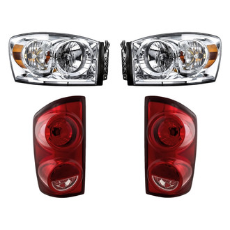 Replacement - 4-Piece Kit (Driver and Passenger Side Headlights, Driver and Passenger Side Tail Lights)