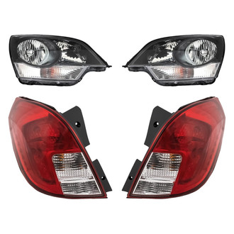 Replacement - 4-Piece Kit (Driver and Passenger Side Headlights, Driver and Passenger Side Tail Lights)