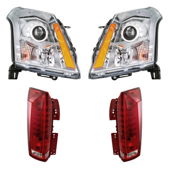 Replacement - 4-Piece Kit (Driver and Passenger Side Headlights, Driver and Passenger Side Tail Lights)
