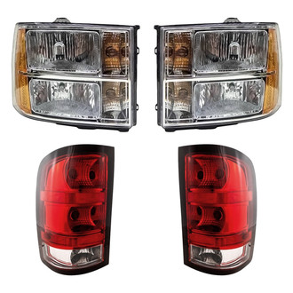 Replacement - 4-Piece Kit (Driver and Passenger Side Headlights, Driver and Passenger Side Tail Lights)