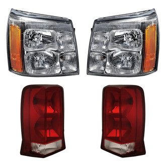 Replacement - 4-Piece Kit (Driver and Passenger Side Headlights, Driver and Passenger Side Tail Lights)