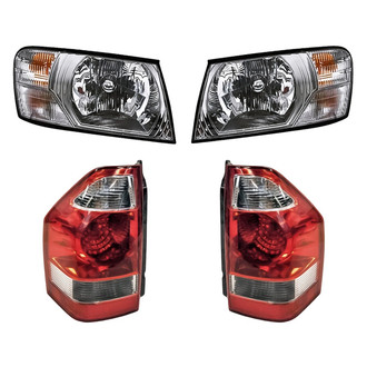 Replacement - 4-Piece Kit (Driver and Passenger Side Headlights, Driver and Passenger Side Outer Tail Lights)
