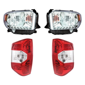 Replacement - 4-Piece Kit (Driver and Passenger Side Headlights, Driver and Passenger Side Tail Lights)