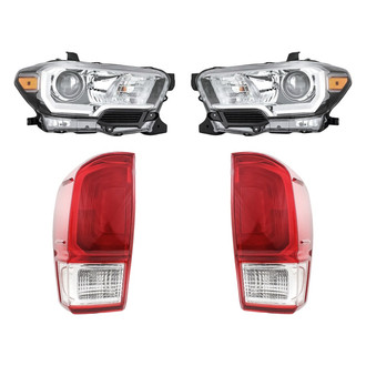 Replacement - 4-Piece Kit (Driver and Passenger Side Headlights, Driver and Passenger Side Tail Lights)