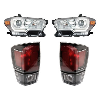 Replacement - 4-Piece Kit (Driver and Passenger Side Headlights, Driver and Passenger Side Tail Lights)