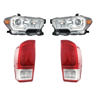 Replacement - 4-Piece Kit (Driver and Passenger Side Headlights, Driver and Passenger Side Tail Lights)