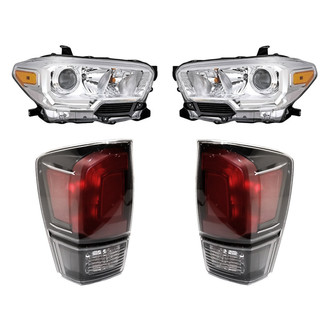 Replacement - 4-Piece Kit (Driver and Passenger Side Headlights, Driver and Passenger Side Tail Lights)