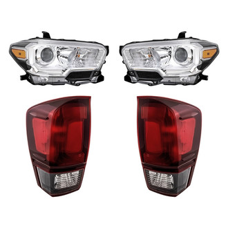 Replacement - 4-Piece Kit (Driver and Passenger Side Headlights, Driver and Passenger Side Tail Lights)