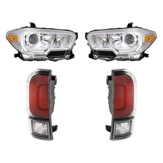 Replacement - 4-Piece Kit (Driver and Passenger Side Headlights, Driver and Passenger Side Tail Lights)