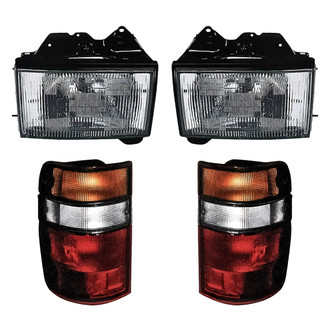 Replacement - 4-Piece Kit (Driver and Passenger Side Headlights, Driver and Passenger Side Tail Lights)
