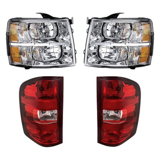 Replacement - 4-Piece Kit (Driver and Passenger Side Headlights, Driver and Passenger Side Tail Lights)