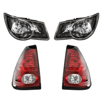 Replacement - 4-Piece Kit (Driver and Passenger Side Headlights, Driver and Passenger Side Tail Lights)