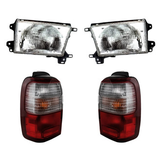 Replacement - 4-Piece Kit (Driver and Passenger Side Headlights, Driver and Passenger Side Tail Lights)