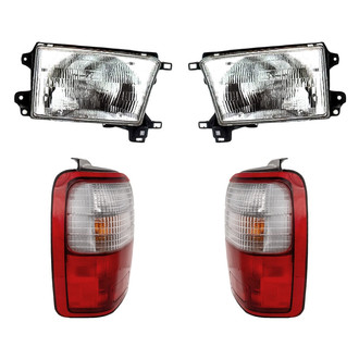 Replacement - 4-Piece Kit (Driver and Passenger Side Headlights, Driver and Passenger Side Tail Lights)