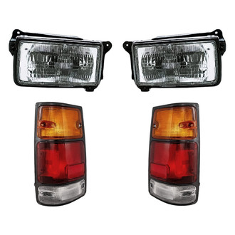 Replacement - 4-Piece Kit (Driver and Passenger Side Headlights, Driver and Passenger Side Tail Lights)