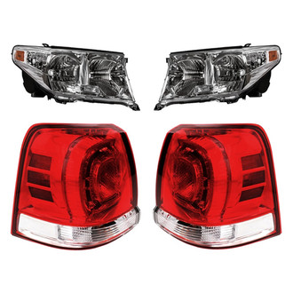 Replacement - 4-Piece Kit (Driver and Passenger Side Headlights, Driver and Passenger Side Outer Tail Lights)