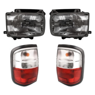 Replacement - 4-Piece Kit (Driver and Passenger Side Headlights, Driver and Passenger Side Tail Lights)