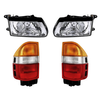 Replacement - 4-Piece Kit (Driver and Passenger Side Headlights, Driver and Passenger Side Tail Lights)