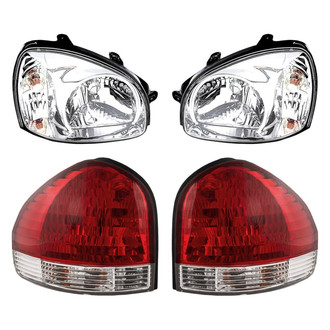 Replacement - 4-Piece Kit (Driver and Passenger Side Headlights, Driver and Passenger Side Outer Tail Lights)