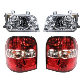 Replacement - 4-Piece Kit (Driver and Passenger Side Headlights, Driver and Passenger Side Tail Lights)