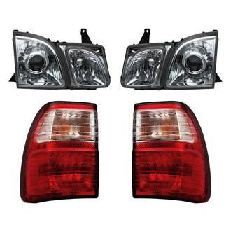 Replacement - 4-Piece Kit (Driver and Passenger Side Headlights, Driver and Passenger Side Outer Tail Lights)