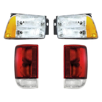Replacement - 4-Piece Kit (Driver and Passenger Side Headlights, Driver and Passenger Side Tail Lights)