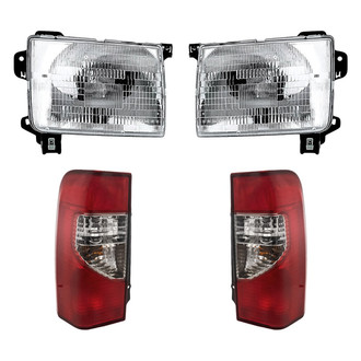 Replacement - 4-Piece Kit (Driver and Passenger Side Headlights, Driver and Passenger Side Tail Lights)