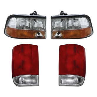 Replacement - 4-Piece Kit (Driver and Passenger Side Headlights, Driver and Passenger Side Tail Lights)