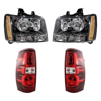 Replacement - 4-Piece Kit (Driver and Passenger Side Headlights, Driver and Passenger Side Tail Lights)