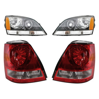 Replacement - 4-Piece Kit (Driver and Passenger Side Headlights, Driver and Passenger Side Tail Lights)