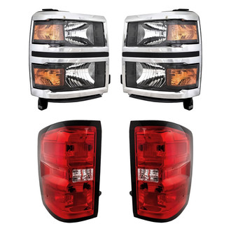 Replacement - 4-Piece Kit (Driver and Passenger Side Headlights, Driver and Passenger Side Tail Lights)