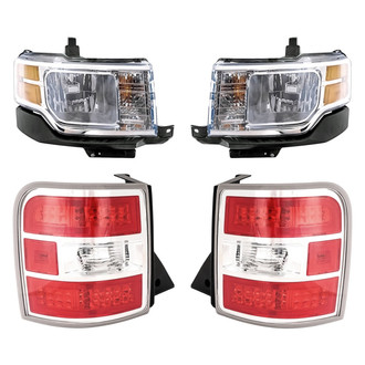 Replacement - 4-Piece Kit (Driver and Passenger Side Headlights, Driver and Passenger Side Tail Lights)