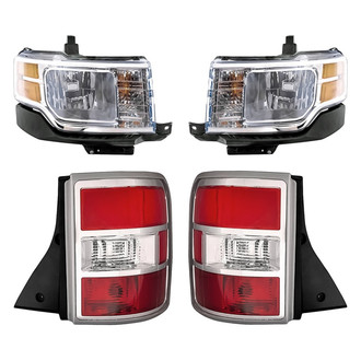 Replacement - 4-Piece Kit (Driver and Passenger Side Headlights, Driver and Passenger Side Tail Lights)