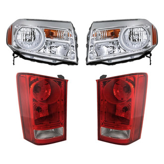 Replacement - 4-Piece Kit (Driver and Passenger Side Headlights, Driver and Passenger Side Tail Lights)