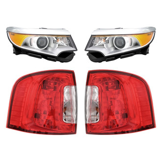 Replacement - 4-Piece Kit (Driver and Passenger Side Headlights, Driver and Passenger Side Tail Lights)