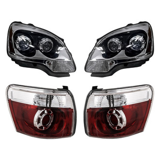 Replacement - 4-Piece Kit (Driver and Passenger Side Headlights, Driver and Passenger Side Outer Tail Lights)