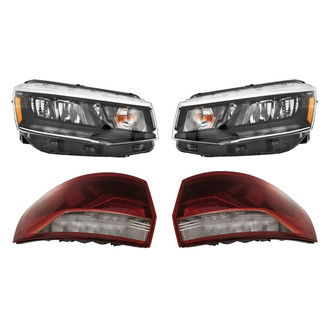 Replacement - 4-Piece Kit (Driver and Passenger Side Headlights, Driver and Passenger Side Outer Tail Lights)