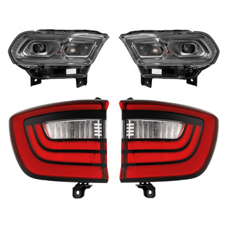 Replacement - 4-Piece Kit (Driver and Passenger Side Headlights, Driver and Passenger Side Outer Tail Lights)
