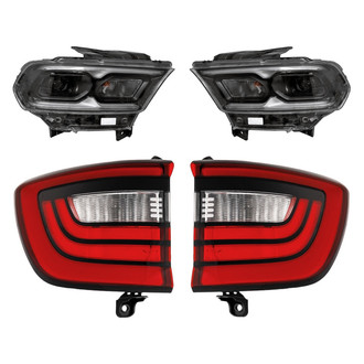 Replacement - 4-Piece Kit (Driver and Passenger Side Headlights, Driver and Passenger Side Outer Tail Lights)