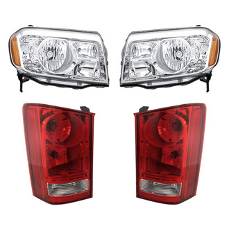 Replacement - 4-Piece Kit (Driver and Passenger Side Headlights, Driver and Passenger Side Tail Lights)