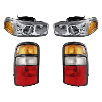 Replacement - 4-Piece Kit (Driver and Passenger Side Headlights, Driver and Passenger Side Tail Lights)