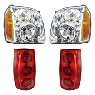 Replacement - 4-Piece Kit (Driver and Passenger Side Headlights, Driver and Passenger Side Tail Lights)
