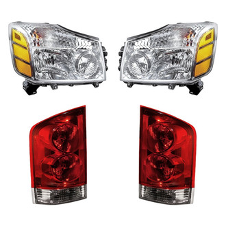Replacement - 4-Piece Kit (Driver and Passenger Side Headlights, Driver and Passenger Side Tail Lights)