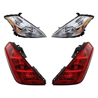 Replacement - 4-Piece Kit (Driver and Passenger Side Headlights, Driver and Passenger Side Tail Lights)