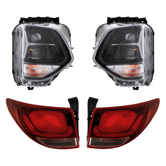 Replacement - 4-Piece Kit (Driver and Passenger Side Headlights, Driver and Passenger Side Outer Tail Lights)