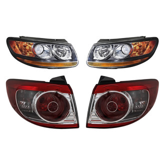 Replacement - 4-Piece Kit (Driver and Passenger Side Headlights, Driver and Passenger Side Outer Tail Lights)